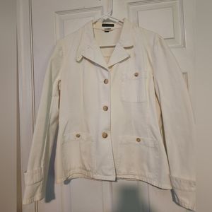 Ralph Lauren Ladies Off White Jean Jacket Lg